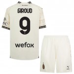 Günstige Fußballtrikots AC Mailand Olivier Giroud 9 Kinder Fourth trikot 2023-24 Weiße Kurzarm